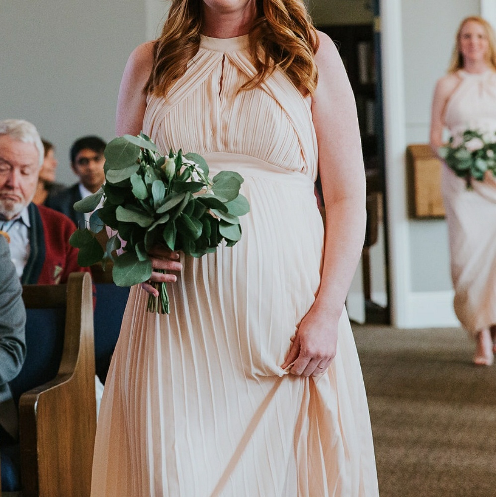 Maternity Bridesmaid Pleated Dress